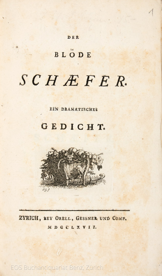 Gleim, Johann Wilhelm Ludwig: Der blöde Schaefer. - Image 2