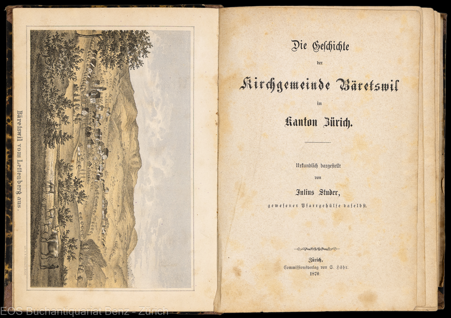 Studer, Julius: -Die Geschichte der Kirchgemeinde Bäretswil im Kanton Zürich.