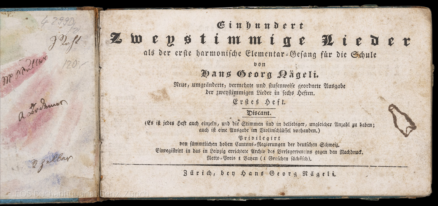 Nägeli, Hans Georg: Einhundert Zweystimmige Lieder – Bild 2