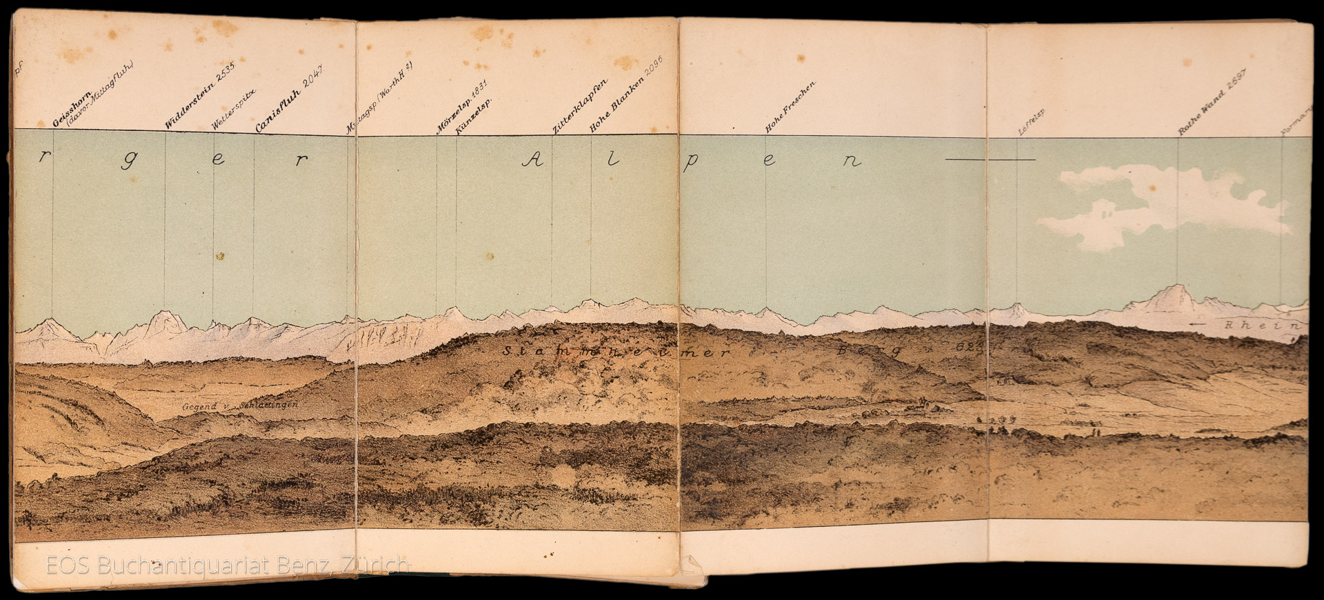 Imfeld, Xaver: Alpenansicht bei Schaffhausen. - Image 2