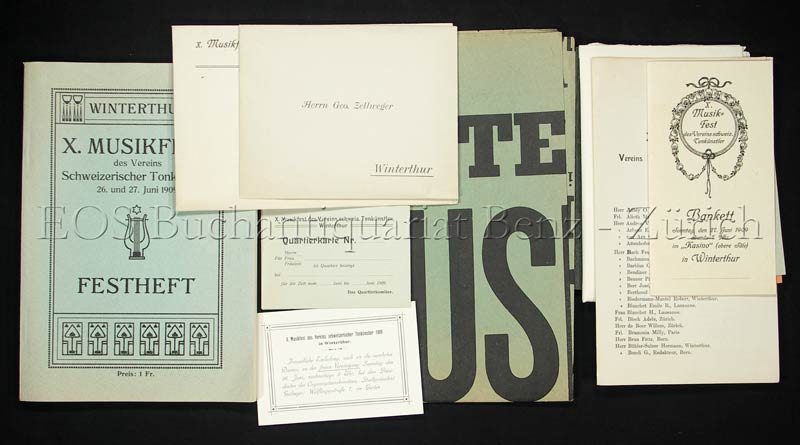 -X. Musikfest des Vereins Schweizerischer Tonkünstler 26. und 27. Juni 1909.
