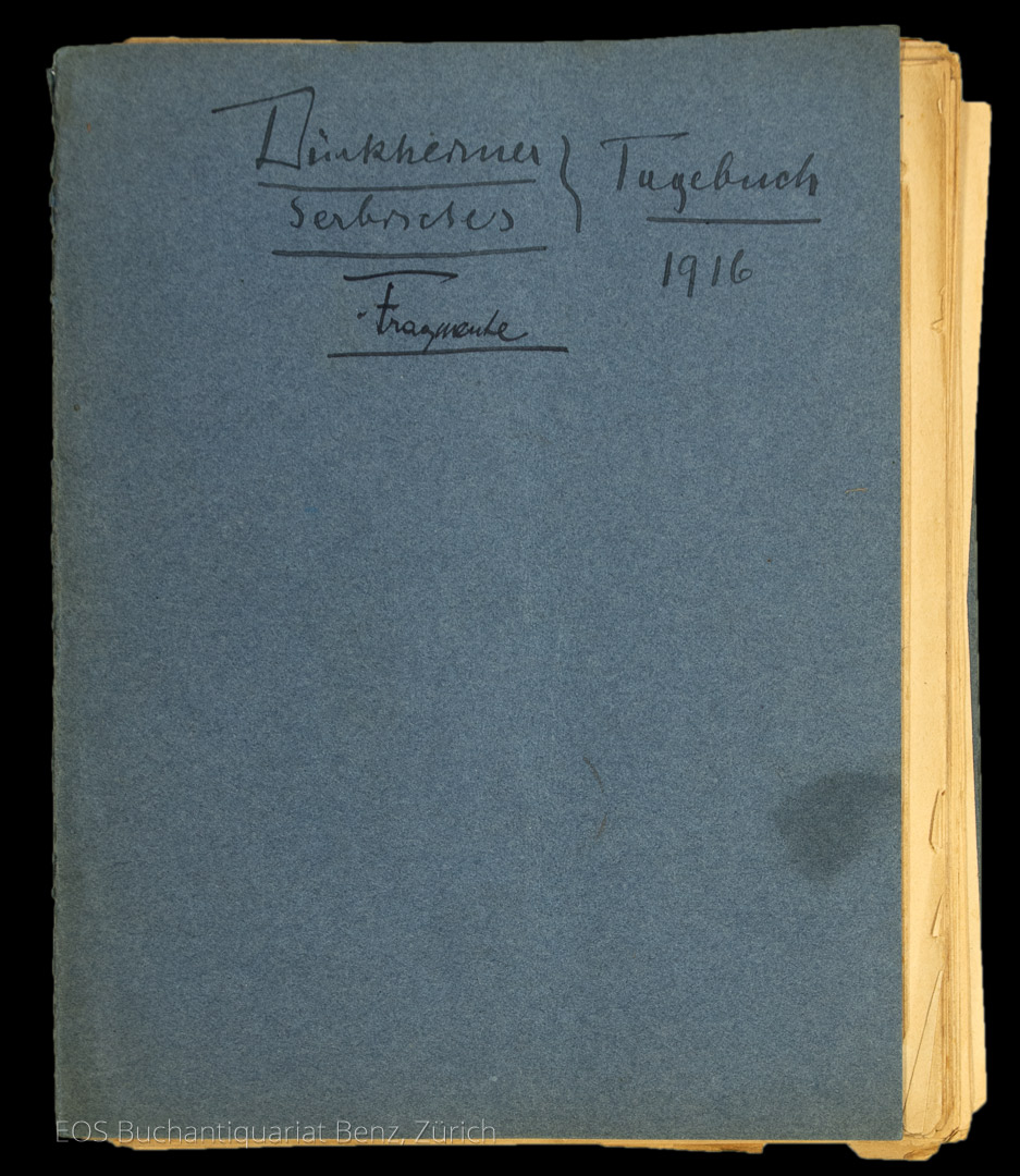 Eckertz, Waldemar: -Dünkheimers serbisches Tagebuch 1916 - Fragmente.