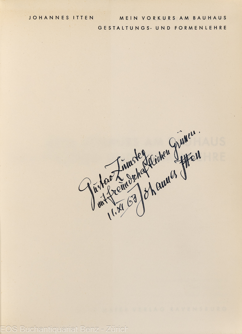 Itten, Johannes: Mein Vorkurs am Bauhaus – Gestaltungs- und Formenlehre. – Bild 2