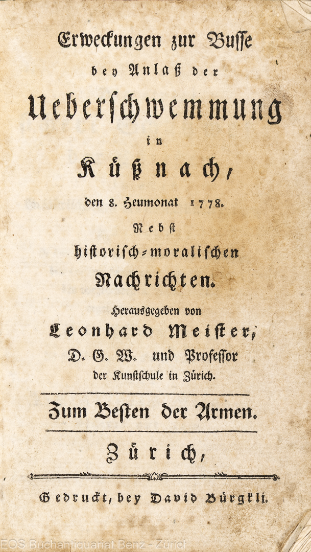 Meister, Leonhard: Erweckungen zur Busse bey Anlass der Ueberschwemmung in Küssnach, den 8. Heumonat 1778. – Bild 2