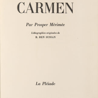 Merimee, Prosper: -Carmen. Lithographies originales de R Ben Sussan.
