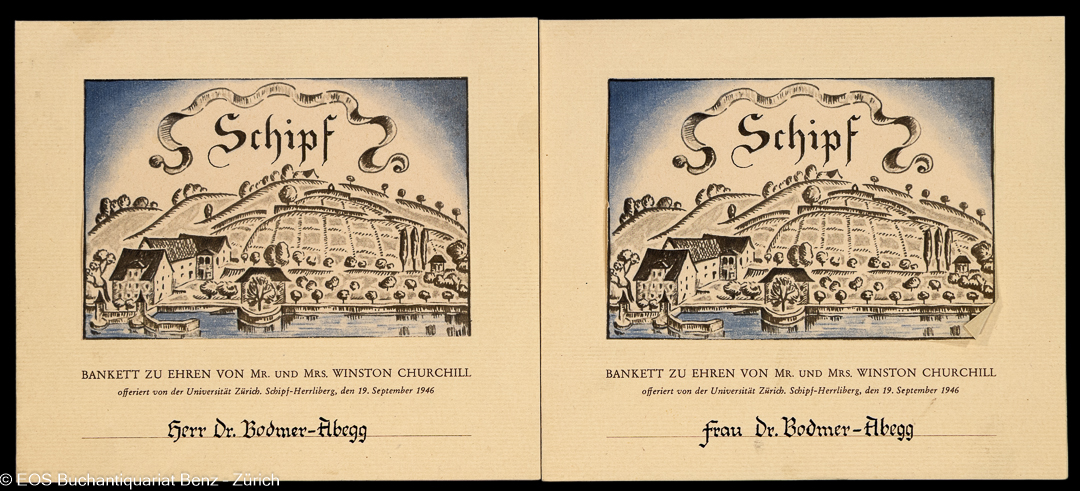 Churchill, Winston S.; -Bankett zu Ehren von Mr. and Mrs. Winston Churchill.