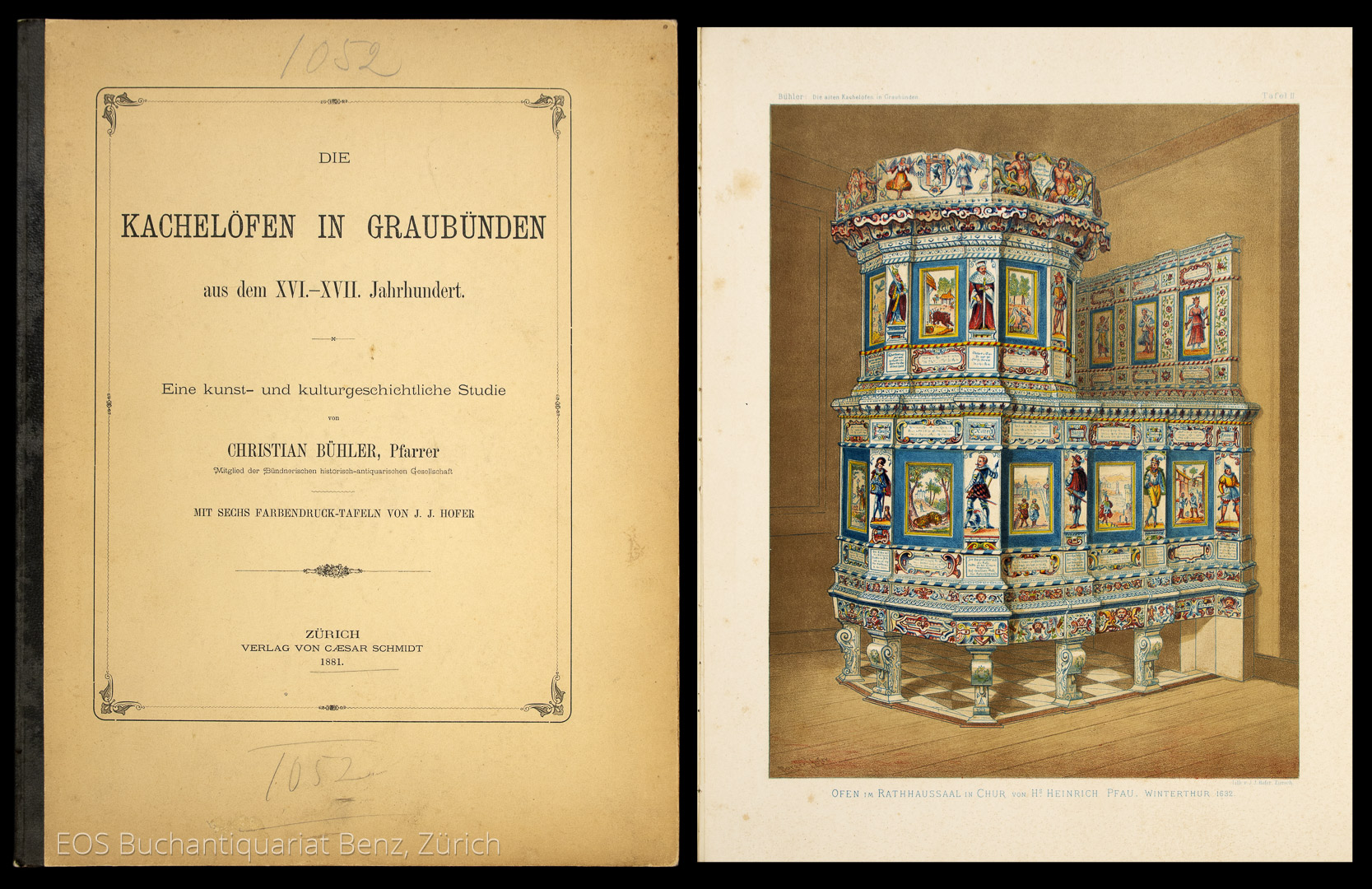 Bühler, Christian: -Die Kachelöfen in Graubünden aus dem XVI.–XVIII. Jahrhundert.