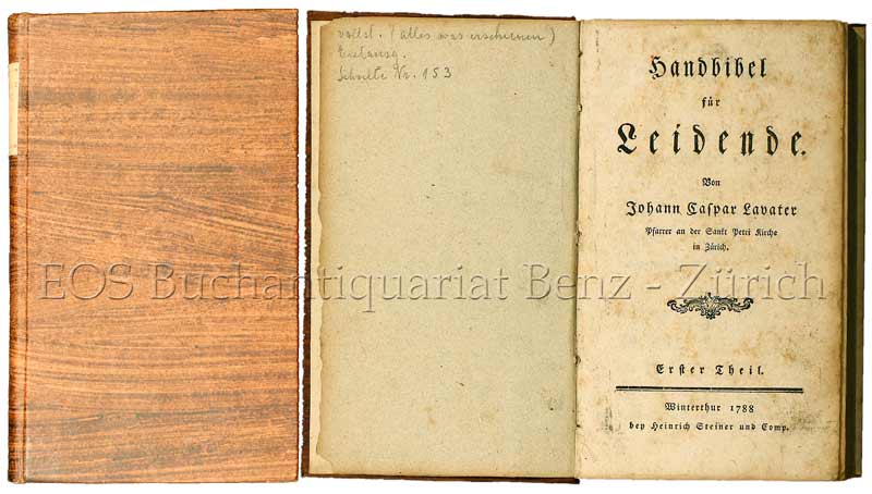 Lavater, Johann Kaspar: -Handbibel für Leidende.