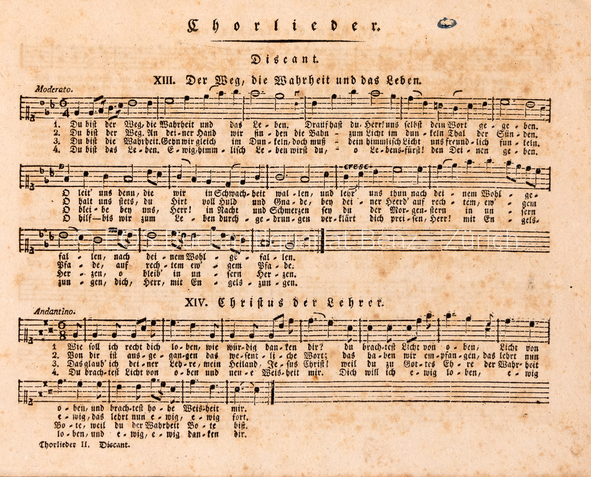 Nägeli, Hans Georg: Chorlieder für Kirche und Schule. – Bild 2