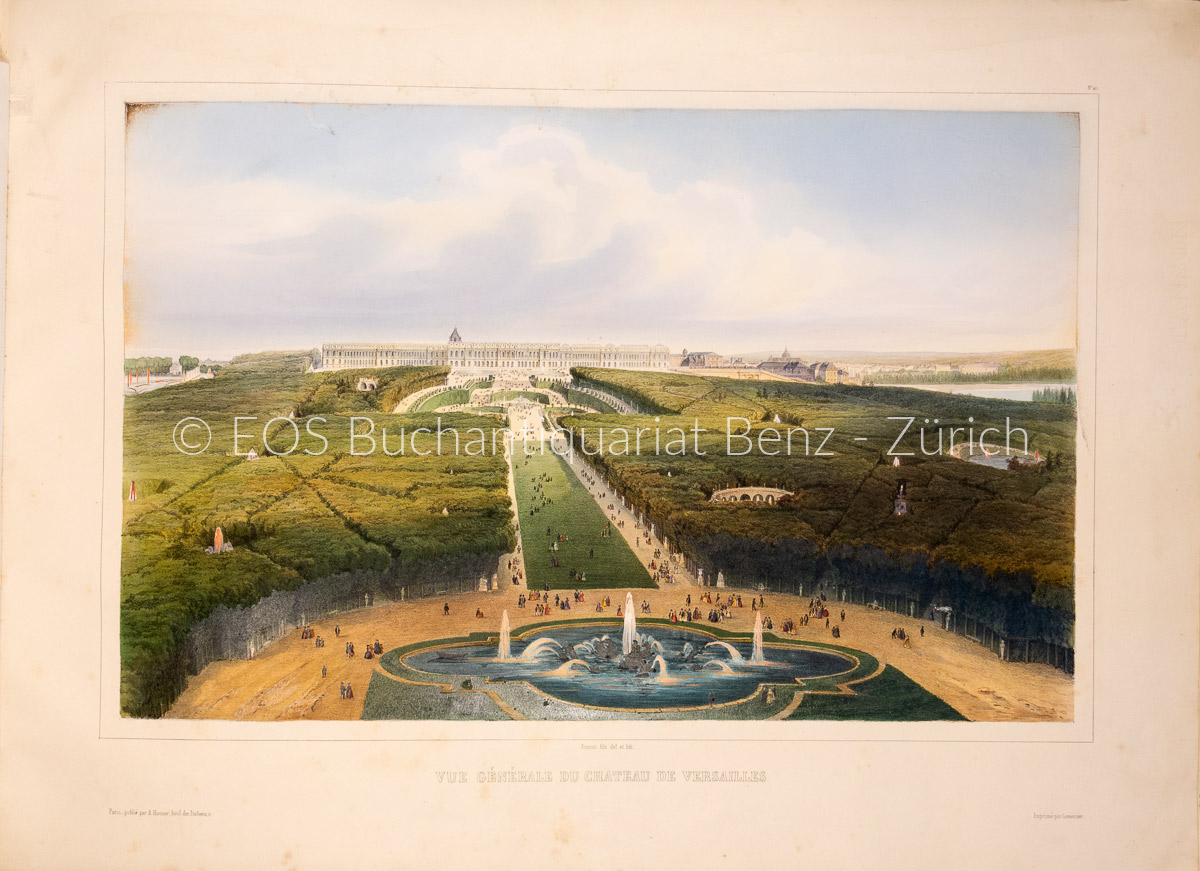 Paris - Ansichtenwerk mit 12 kolorierten Lithografien von Paris. - Image 3