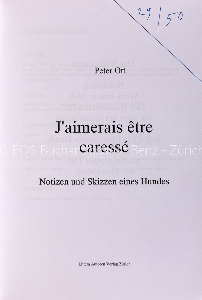 Ott, Peter: J'aimerais être caressé. – Bild 3