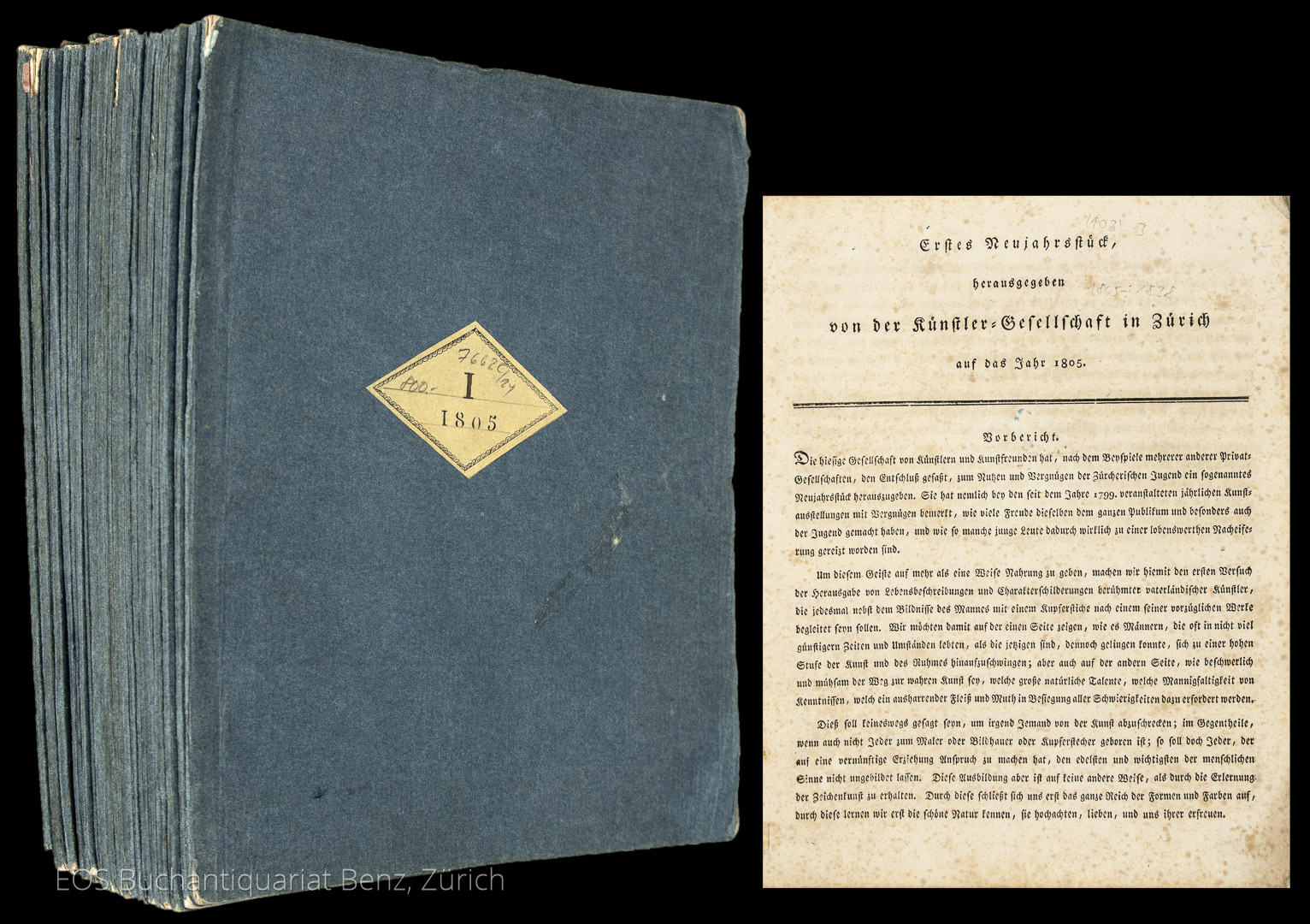 -Erstes Neujahrstück, herausgegeben von der Künstler-Gesellschaft in Zürich.