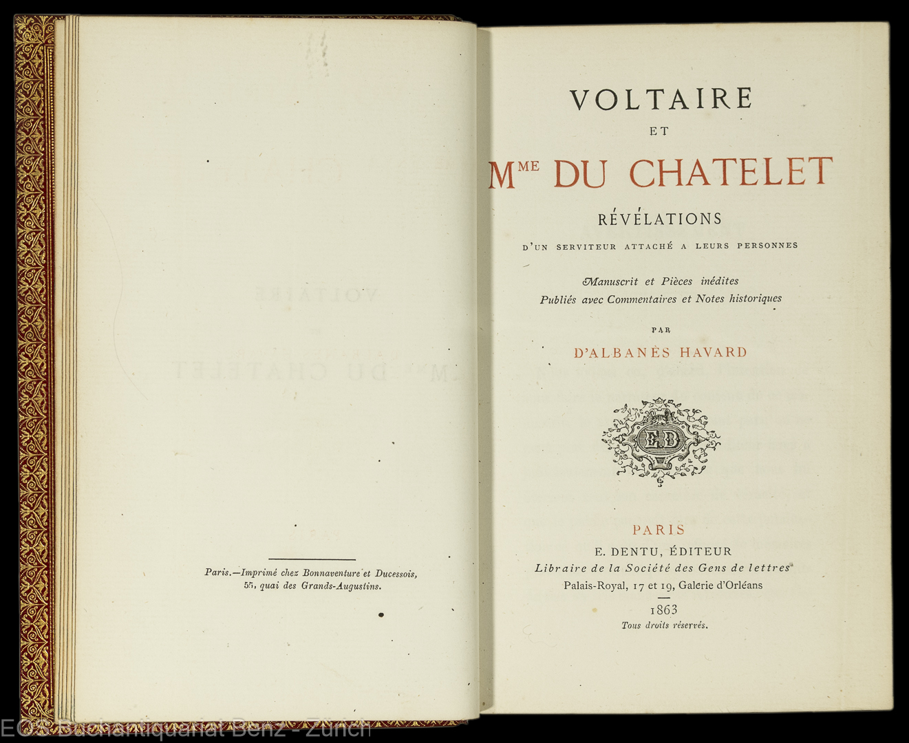 Havard, Jean Alexandre: Voltaire et Mme du Chatelet. – Bild 2