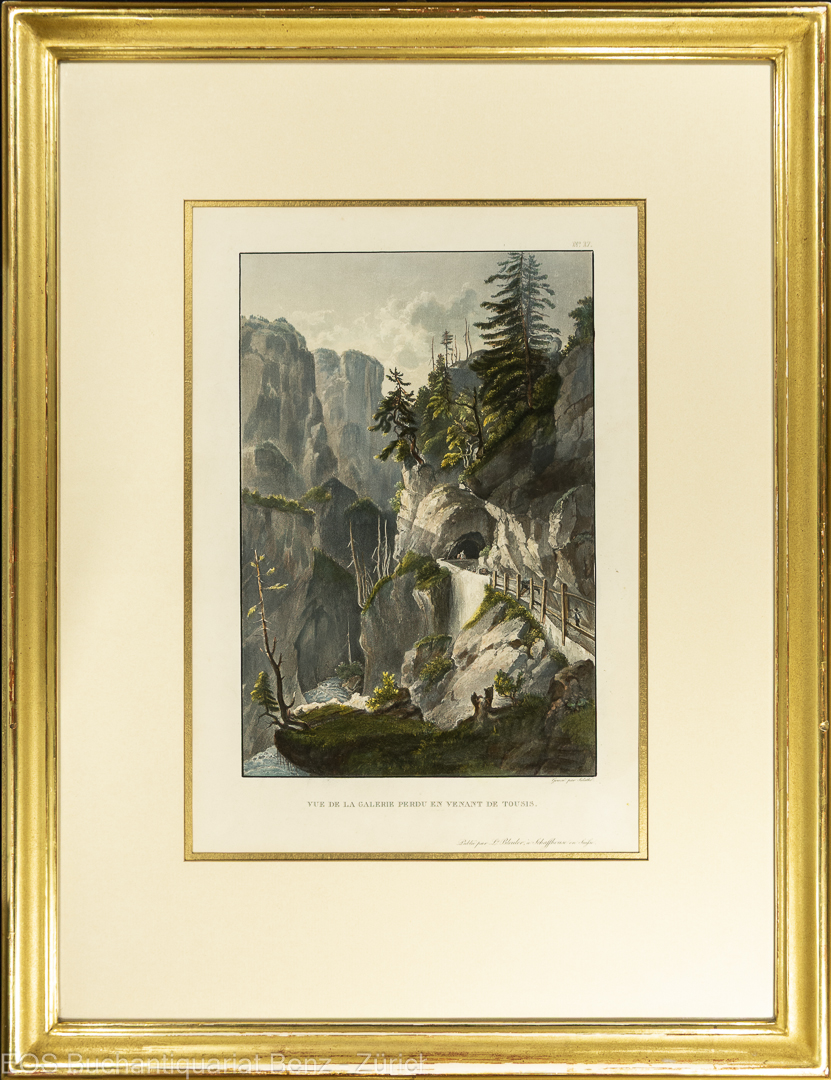 Bleuler, Johann Ludwig -(1792–1850): Vue de la galerie perdu en venant de Tousis.