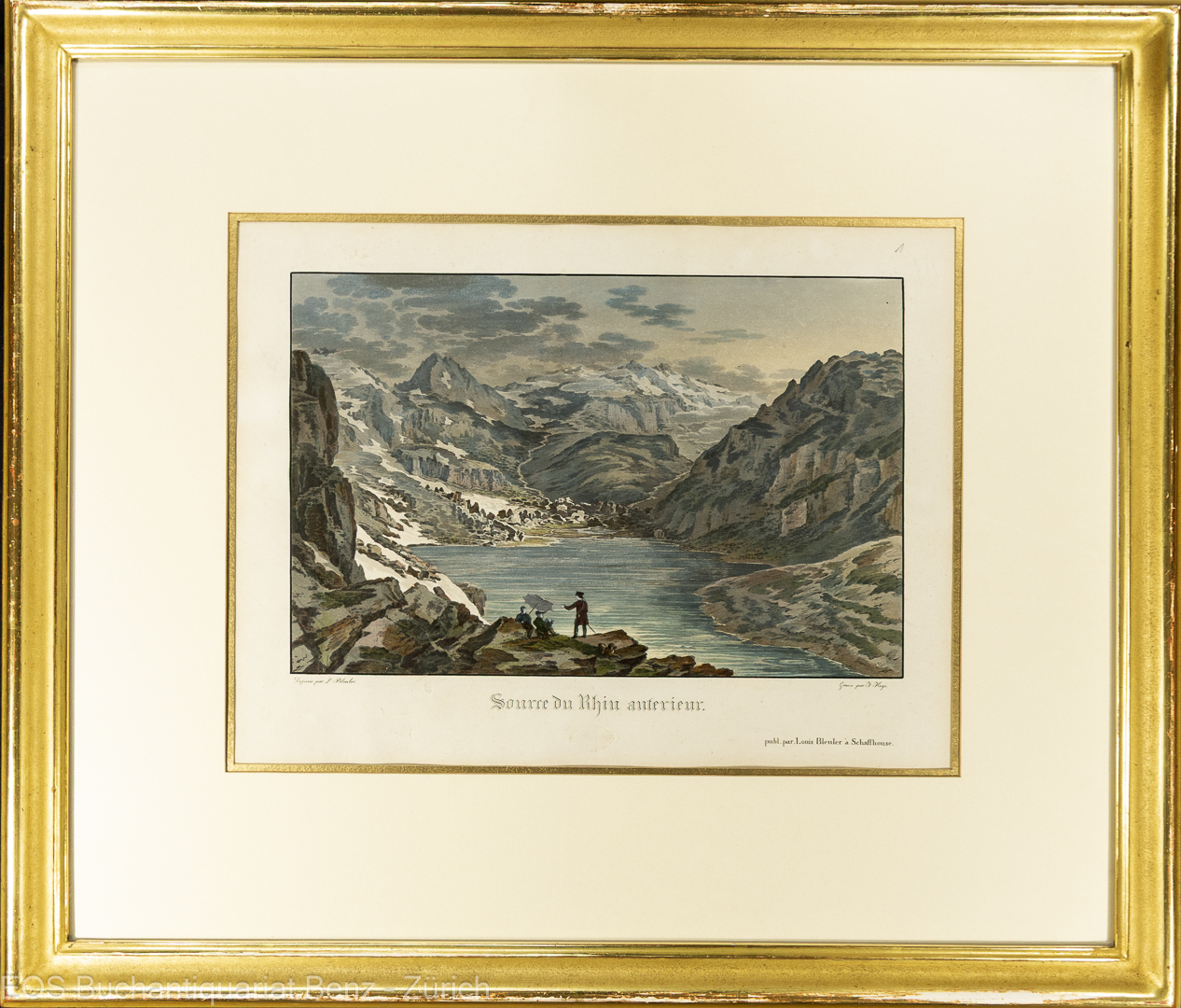 Bleuler, Johann Ludwig -(1792–1850): Source du Rhin anterieur.