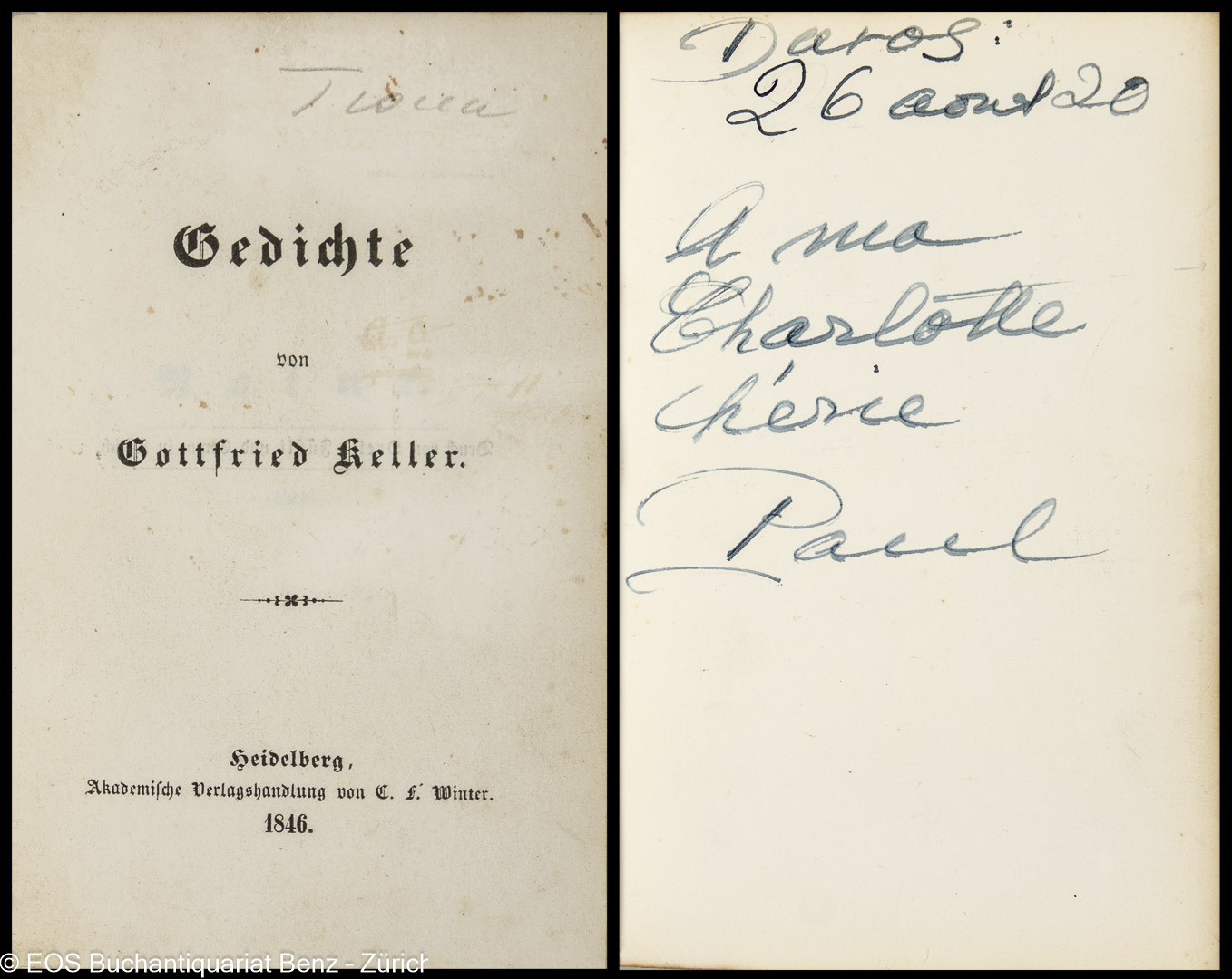 Keller, Gottfried: Gedichte. – Bild 2