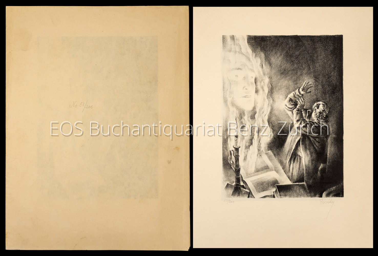 von Divéky, József: -Sechs Steinzeichnungen zu Goethe's Faust.