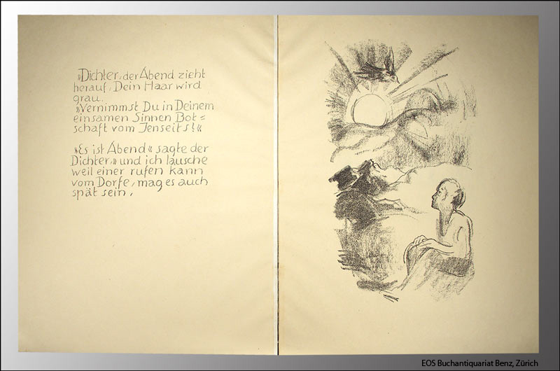 Schuh, Gotthard: -Fünf Lithographien zu einem Gesang von Rabindranath Tagores.