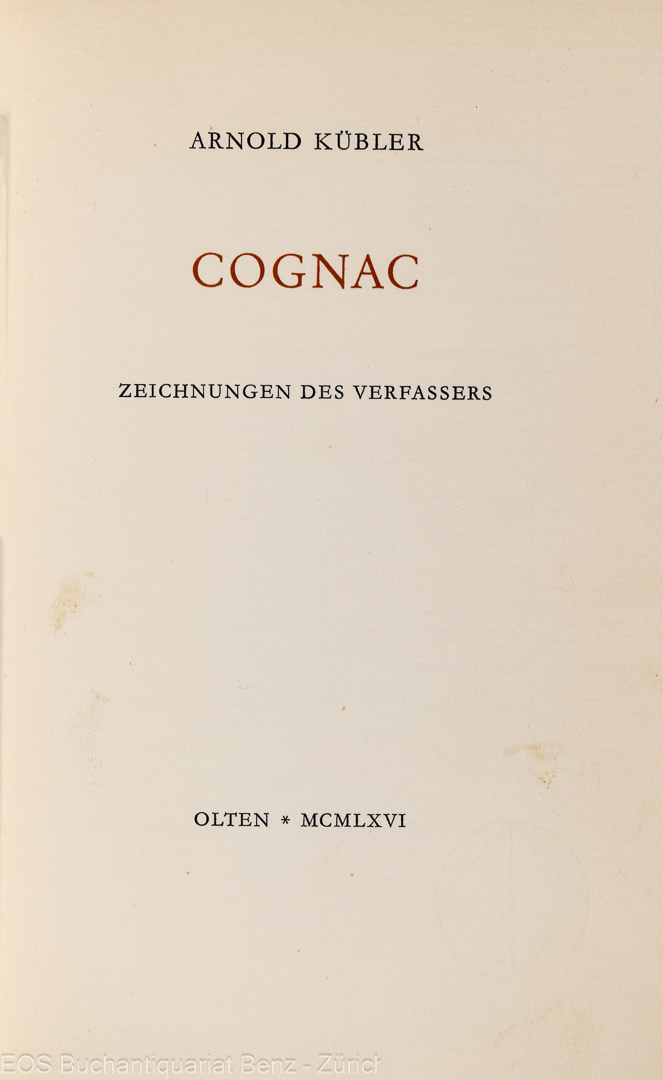 Kübler, Arnold: Cognac. - Image 2