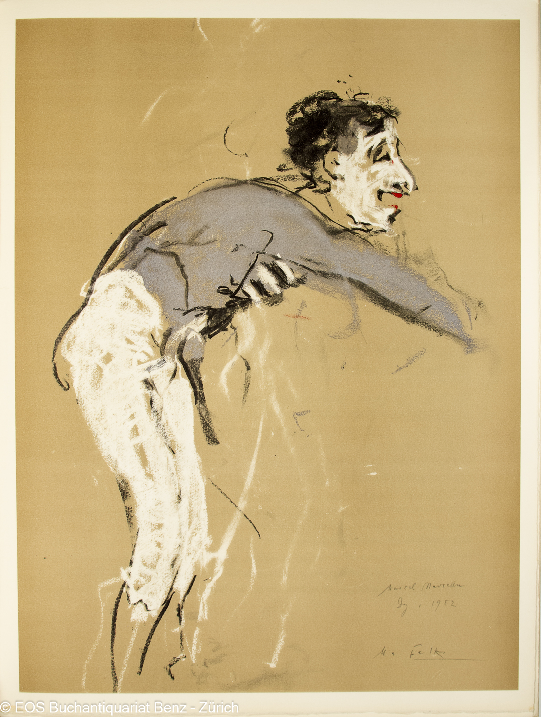 Falk, Hans: Hans Falk zeichnet Marcel Marceau. – Bild 2