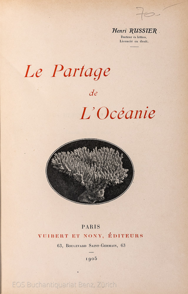 Russier, Henri: Le Partage de l'Océanie. – Bild 2
