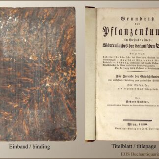 Kachler, Johann: -Grundriss der Pflanzenkunde,
