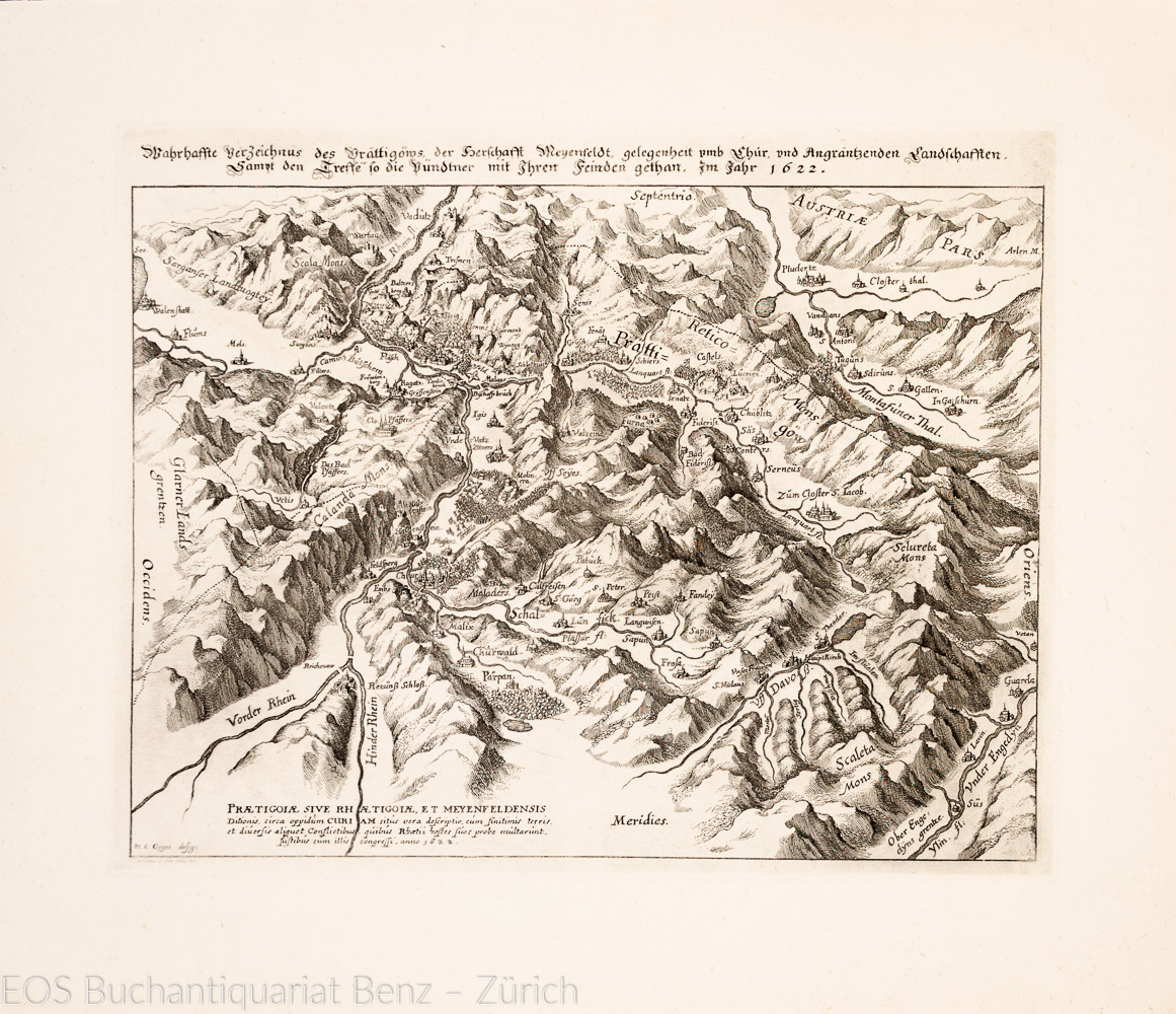 Gyger, Hans Conrad: Wahrhaffte Verzeichnus des Prättigöws der Herschafft Meyenfeldt gelegenheit umb Chur und Angräntzenden Landschafften Sampt den Treffé so die Pündtner mit Ihren Feinden gethan Im Jahr 1622. - Image 2