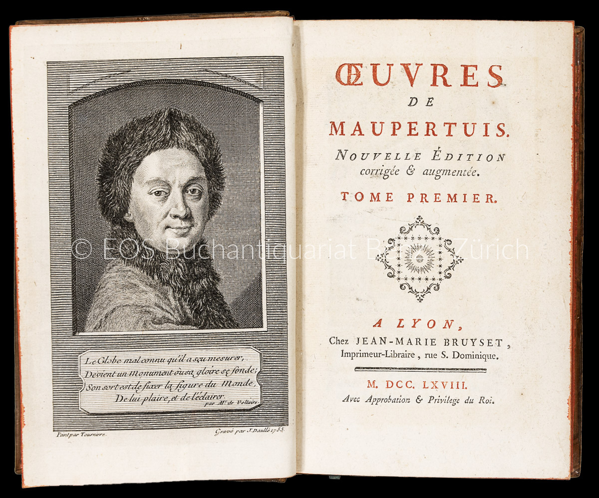 Maupertuis, Pierre Louis Moreau de: Oeuvres de Maupertuis. - Image 2