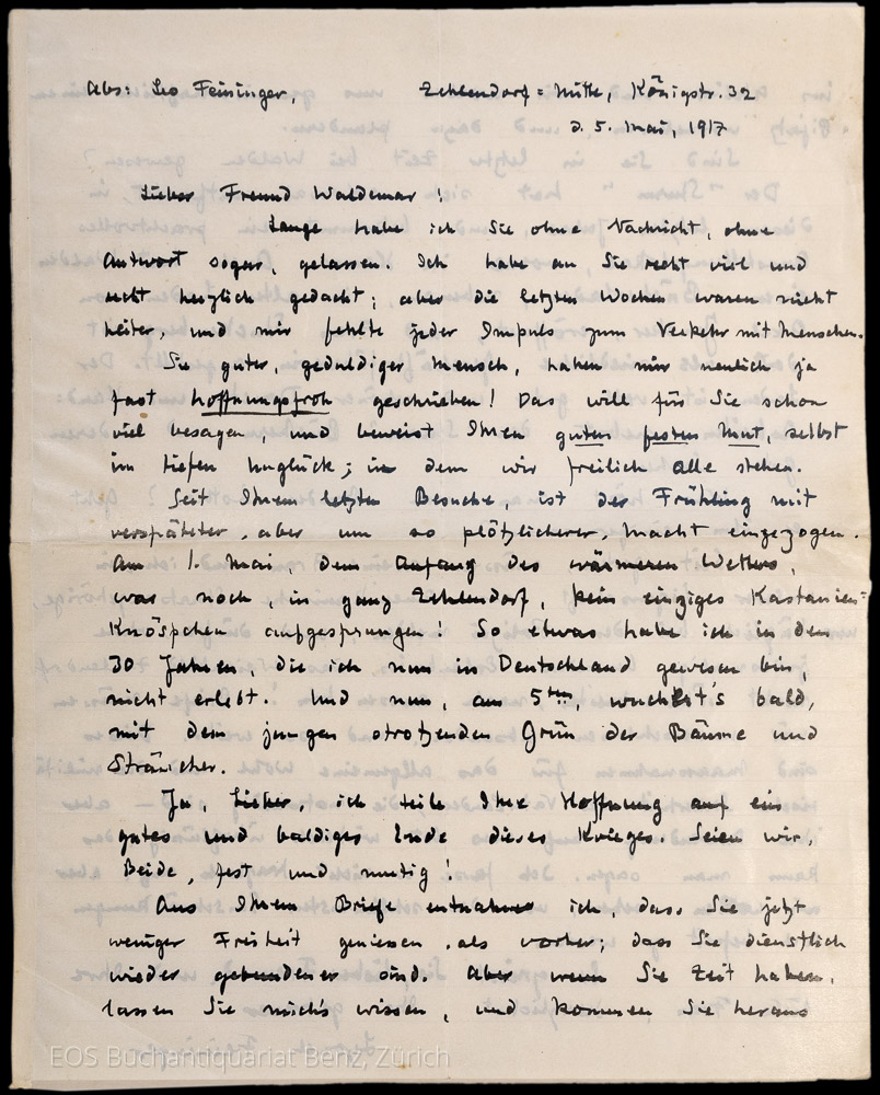 Feininger, Lyonel: -Deutsch-amerikanischer Maler und Grafiker (1871–1956).