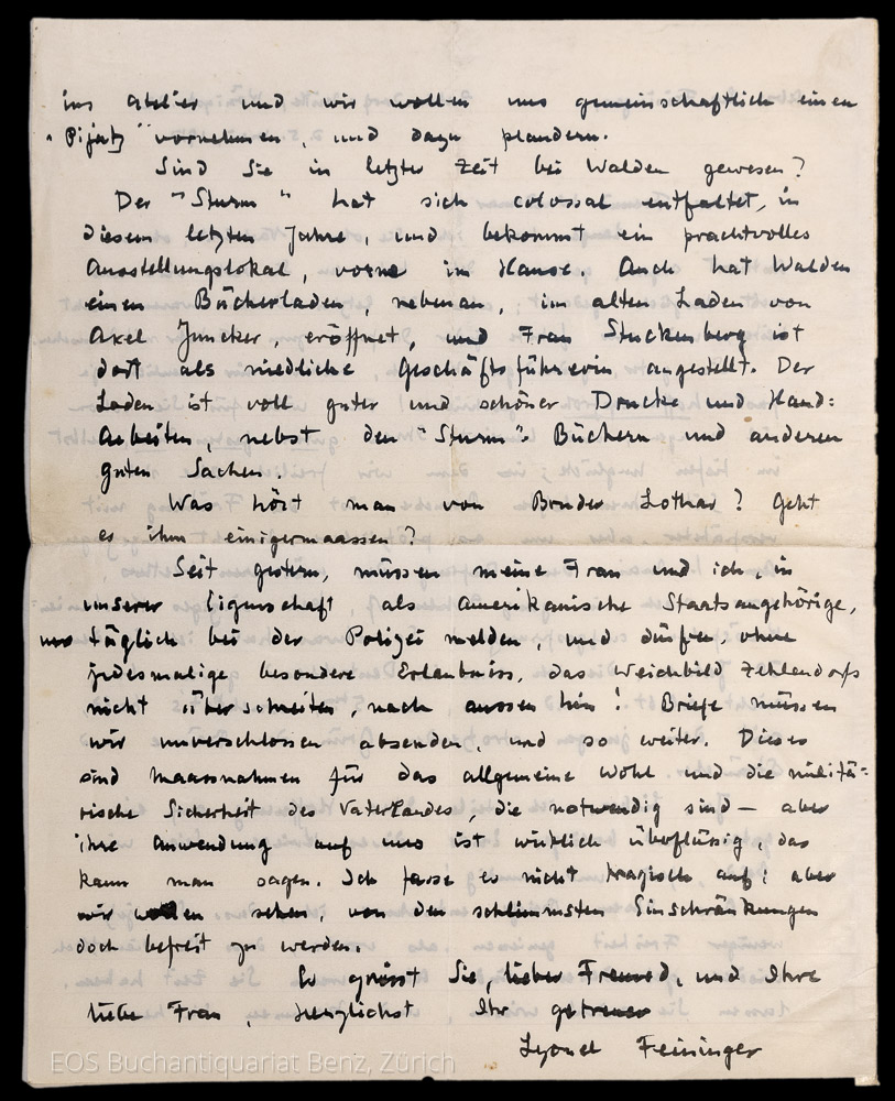 Feininger, Lyonel: Deutsch-amerikanischer Maler und Grafiker (1871–1956). – Bild 2
