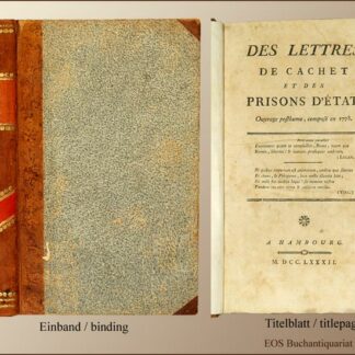 Mirabeau, Honoré Gabriel Riquetti comte de: -Des lettres de cachet et des prisons d'état.