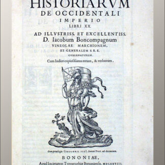 Sigonio, Carlo (Sigonius): -Historiarum de occidentali imperio