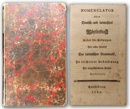 -Nomenclator oder deutsch- und lateinisches Wörterbuch.