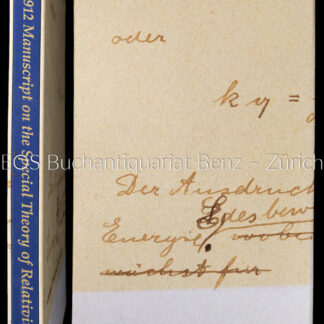-Einstein's 1912 manuscript on the special theory of relativity.