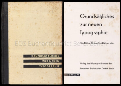 Albinus, Philipp: -Grundsätzliches zur neuen Typographie.