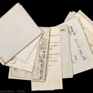 -13 Dokumente und Briefe der Familie Weiss - bzw. Wyss in Zürich.