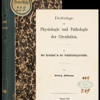 Althann, Georg: -Beiträge zur Physiologie und Pathologie der Circulation.