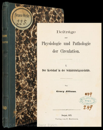 Althann, Georg: -Beiträge zur Physiologie und Pathologie der Circulation.