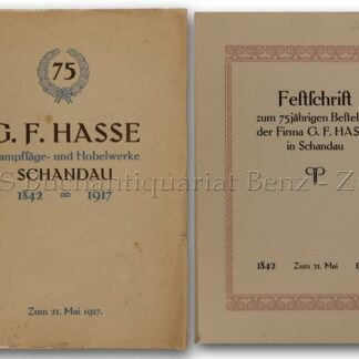 -Festschrift zum 75jährigen Bestehen der Firma G. F. Hasse in Schandau.