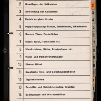 -Handbuch für die Kalkulation im Schreiner- und Glasgewerbe.