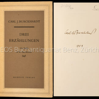 Burckhardt, Carl J.: -Drei Erzählungen.